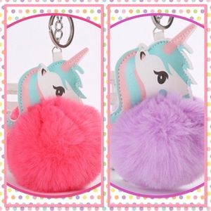 🦄NEW🦄4/$15🦄Unicorn Pom Pom Key Chain/Backpack🦄